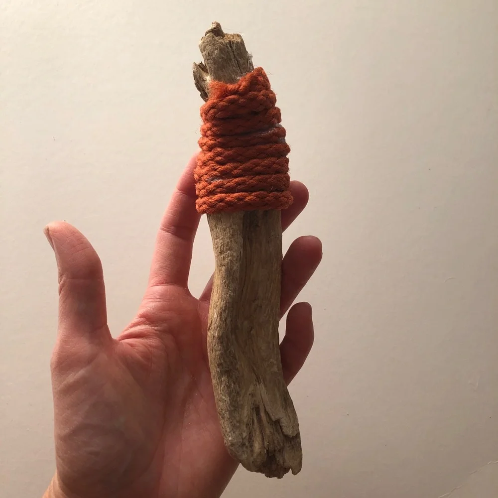 Boho wrapped California driftwood 8”